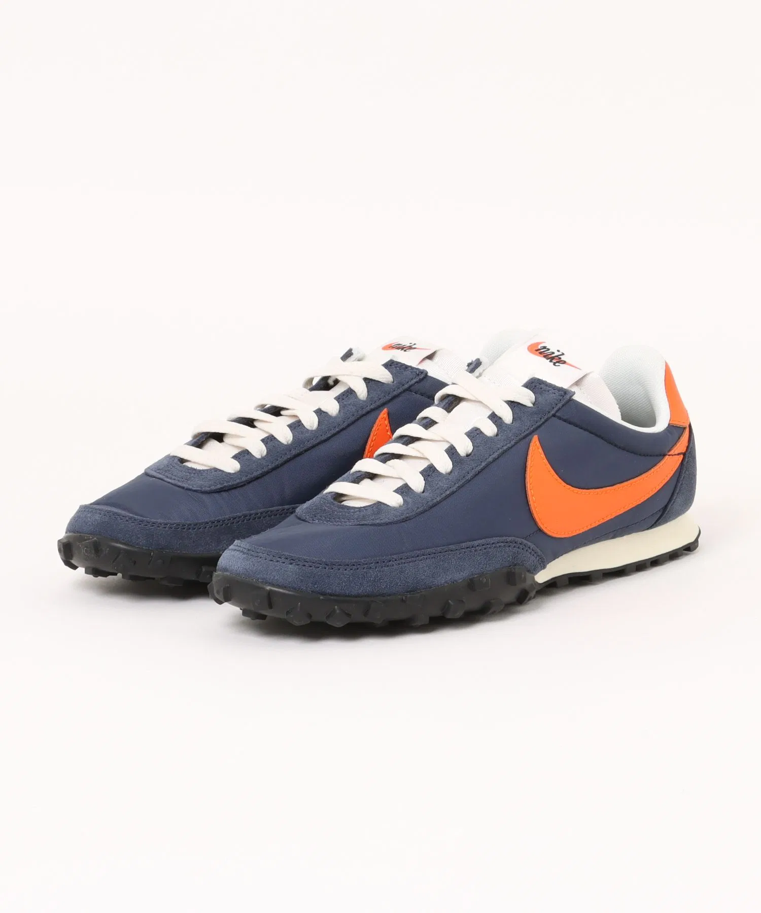 Мужские кроссовки NIKE WAFFLE RACER кожаные тёмно-синие