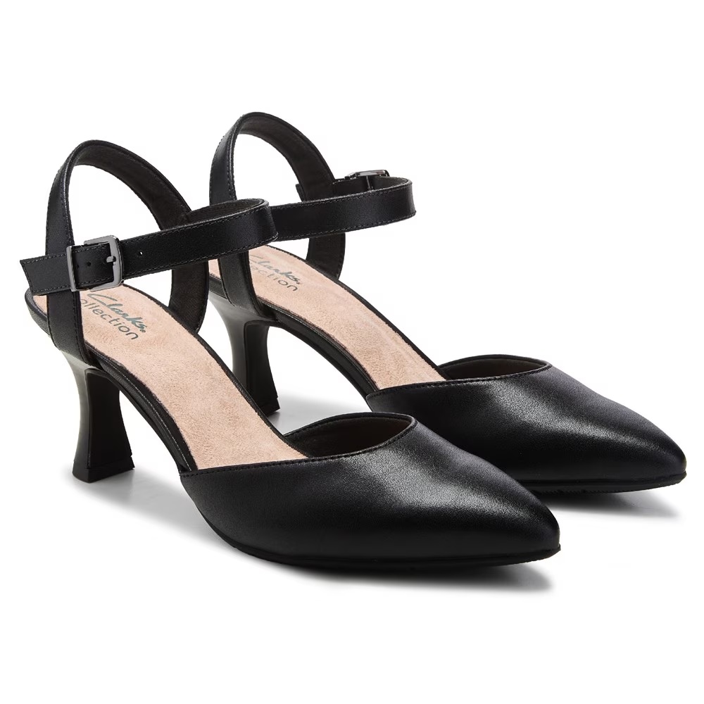 Kataleyna cora босоножки с ремешком на щиколотке Clarks, black leather