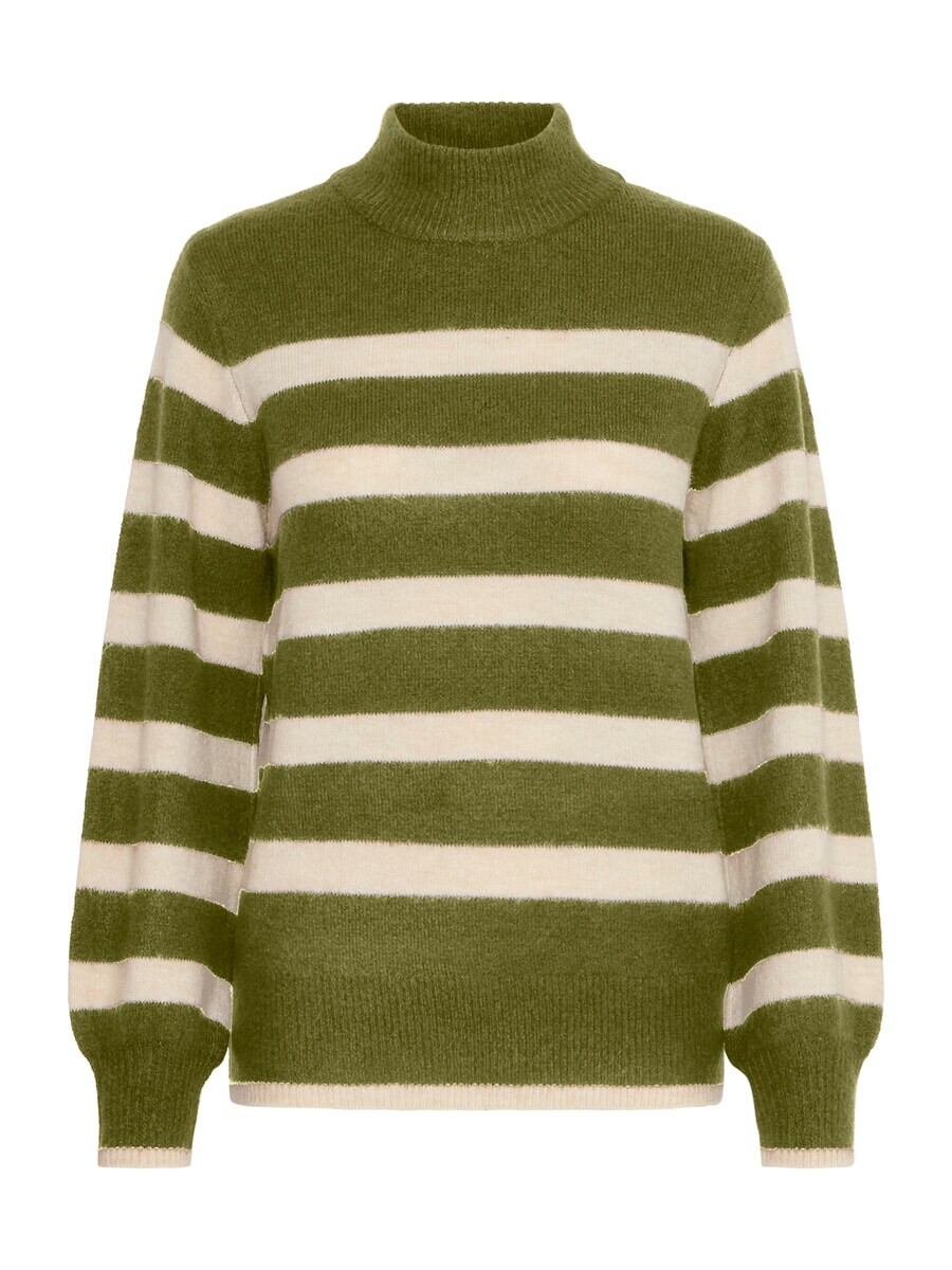 

Тонкий вязаный свитер ICHI Sweater EDEEN, оливковый