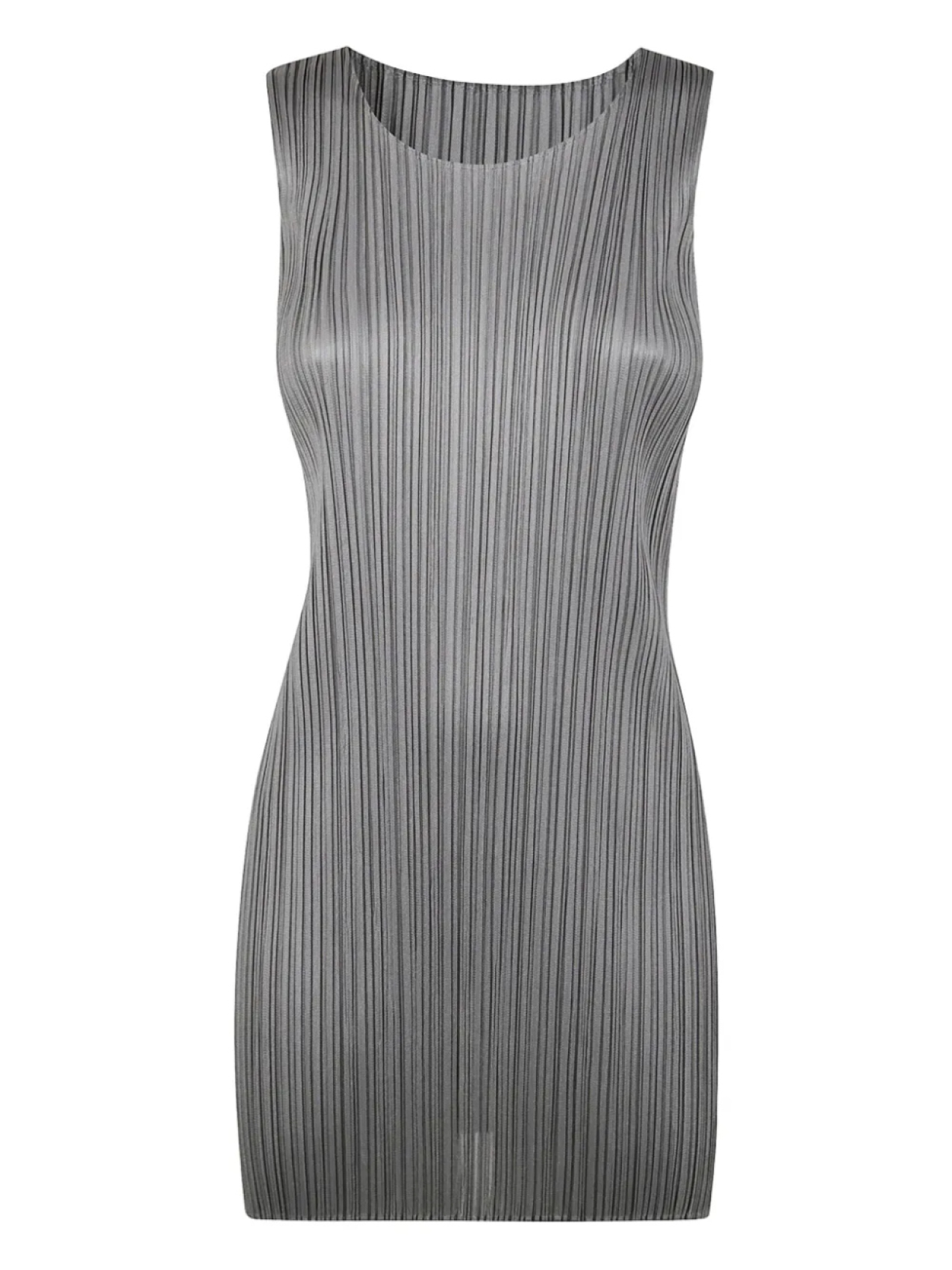 

Мини-платье без рукавов Pleats Please Issey Miyake, серый