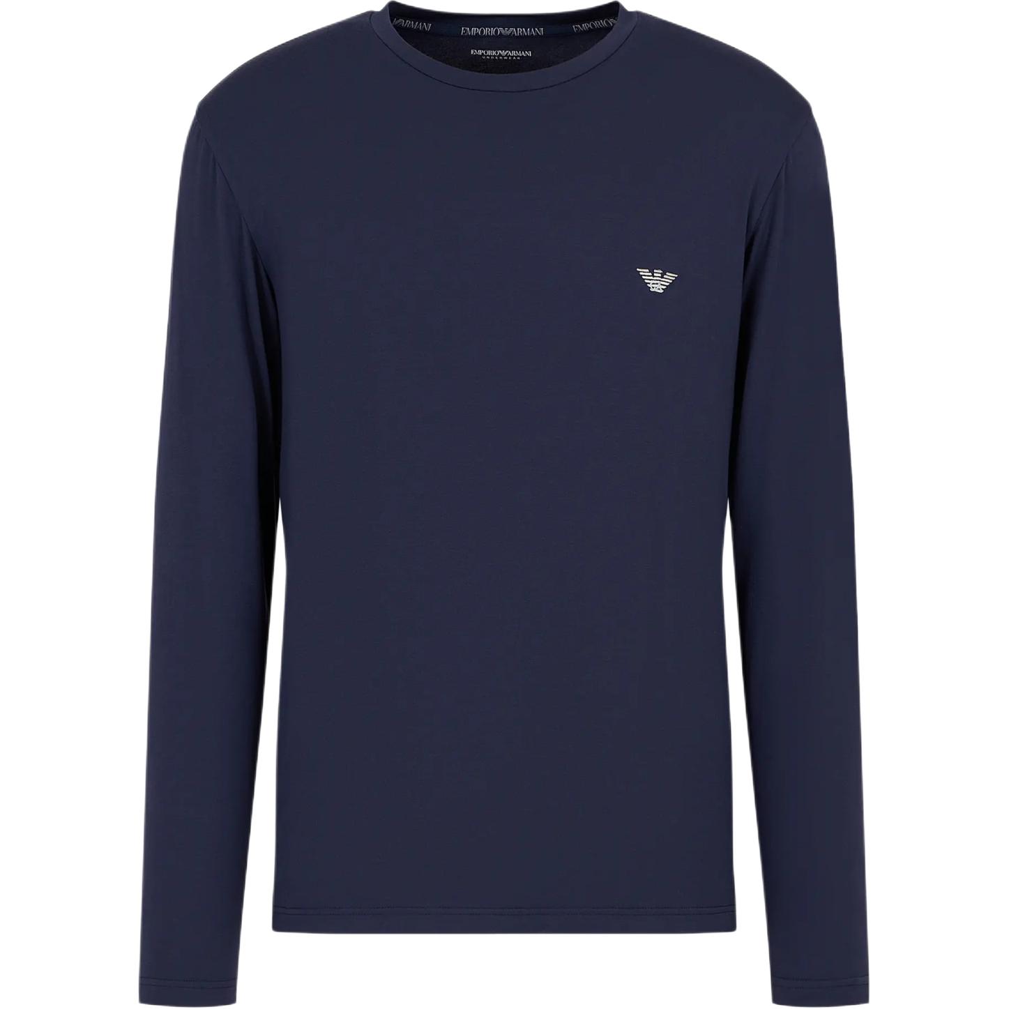 Облегающий топ для отдыха из уютного модала EMPORIO ARMANI, синий — фото 3