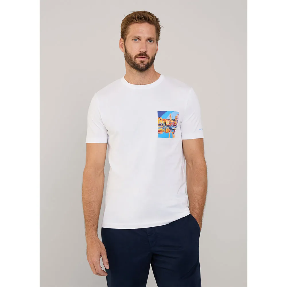 

Футболка с коротким рукавом Façonnable Cote D´Azur Print, белый