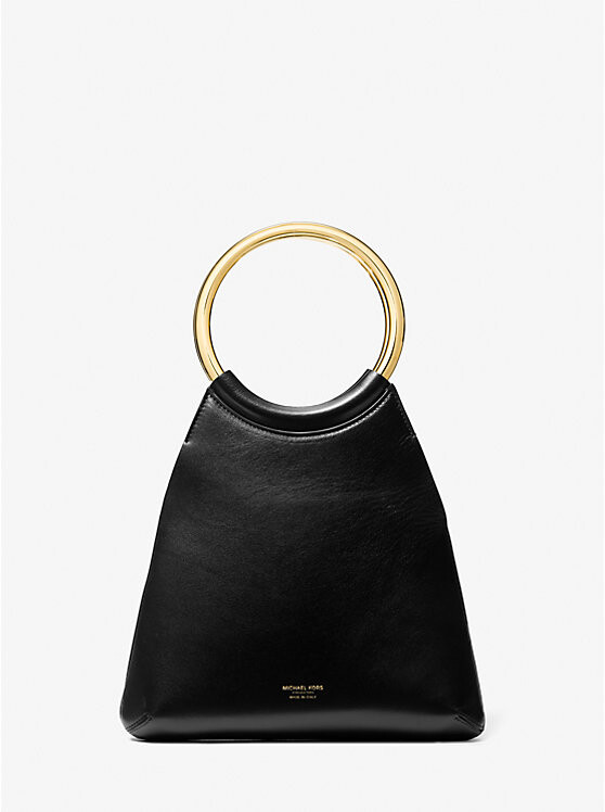 

Сумка-тоут Ursula Small Leather Ring Michael Kors, черный