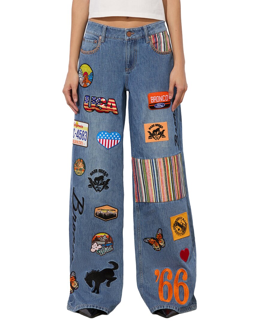 

Джинсы alice + olivia Bronco Trish Jean Alice + Olivia, синий