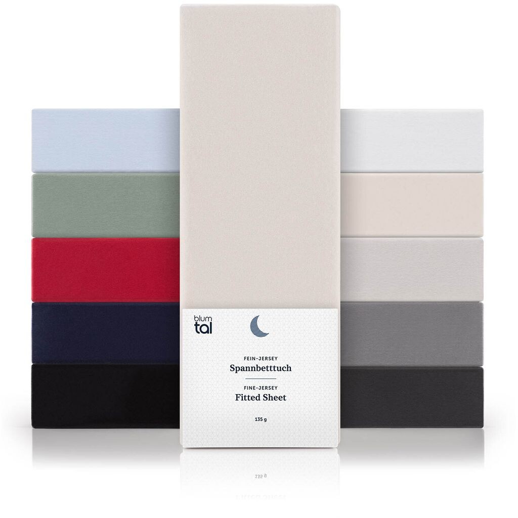 

Комплект хлопка Blumtal Basics из 2 простыней из микрофибры 150 x 190/200 см - простыня из 100% хлопка, высота матраса до 25 см, цвет слоновой кости