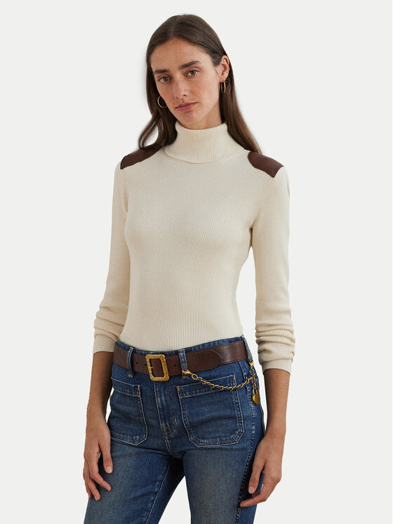 

Водолазка свитер облегающий крой 200951386001 Lauren Ralph Lauren, экрю