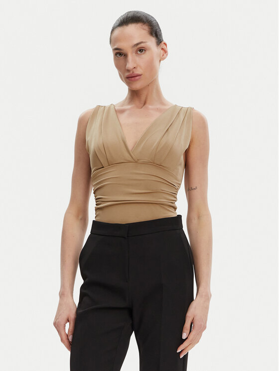 

Боди slim fit 53-2223-391 Access Fashion, бежевый