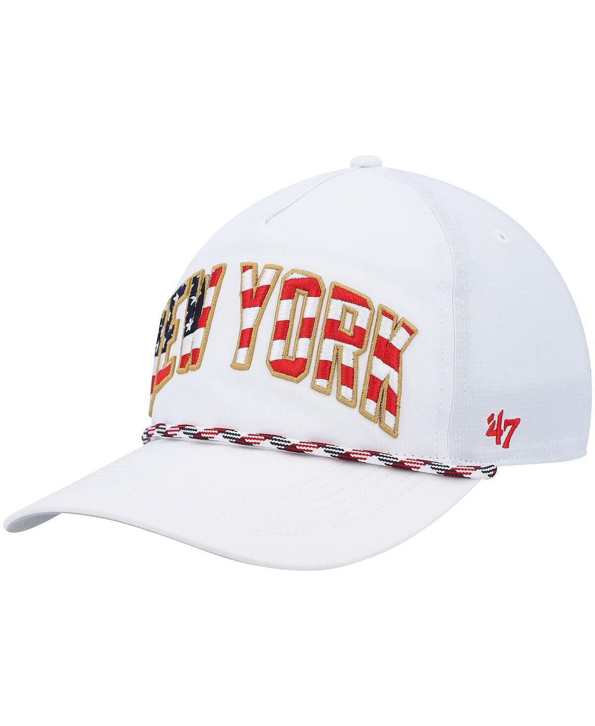 

Мужская белая регулируемая кепка New York Giants Hitch со звездами и полосками Trucker '47 Brand