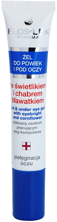 

Гель для кожи вокруг глаз с очанкой и васильком Floslek Pharma, 15 мл