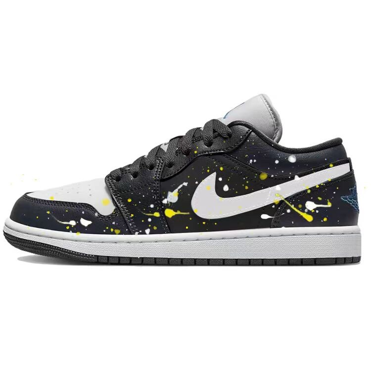 

Кроссовки Air Jordan 1 Vintage Basketball Shoes Unisex Low-top Black/white, черный