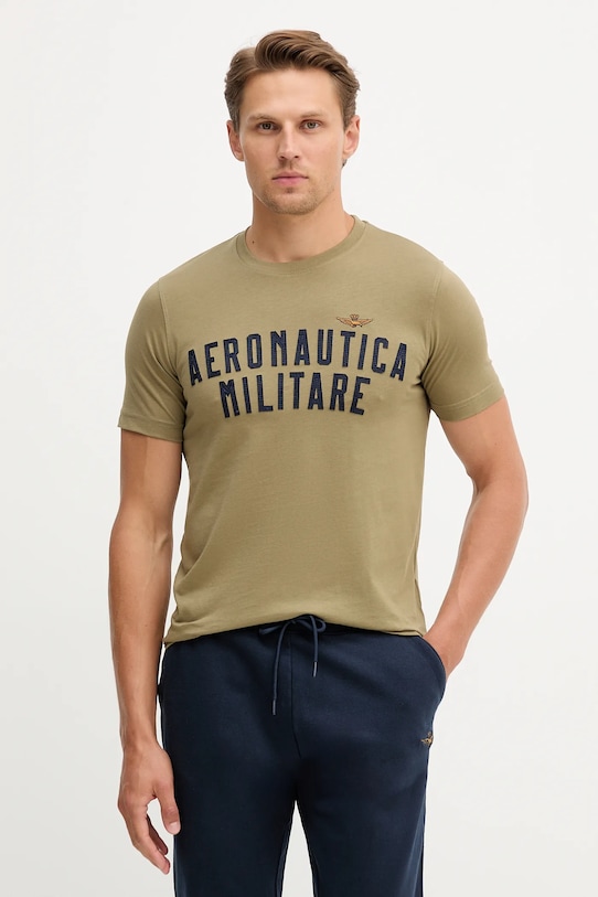 

Хлопковая футболка Aeronautica Militare, зеленый