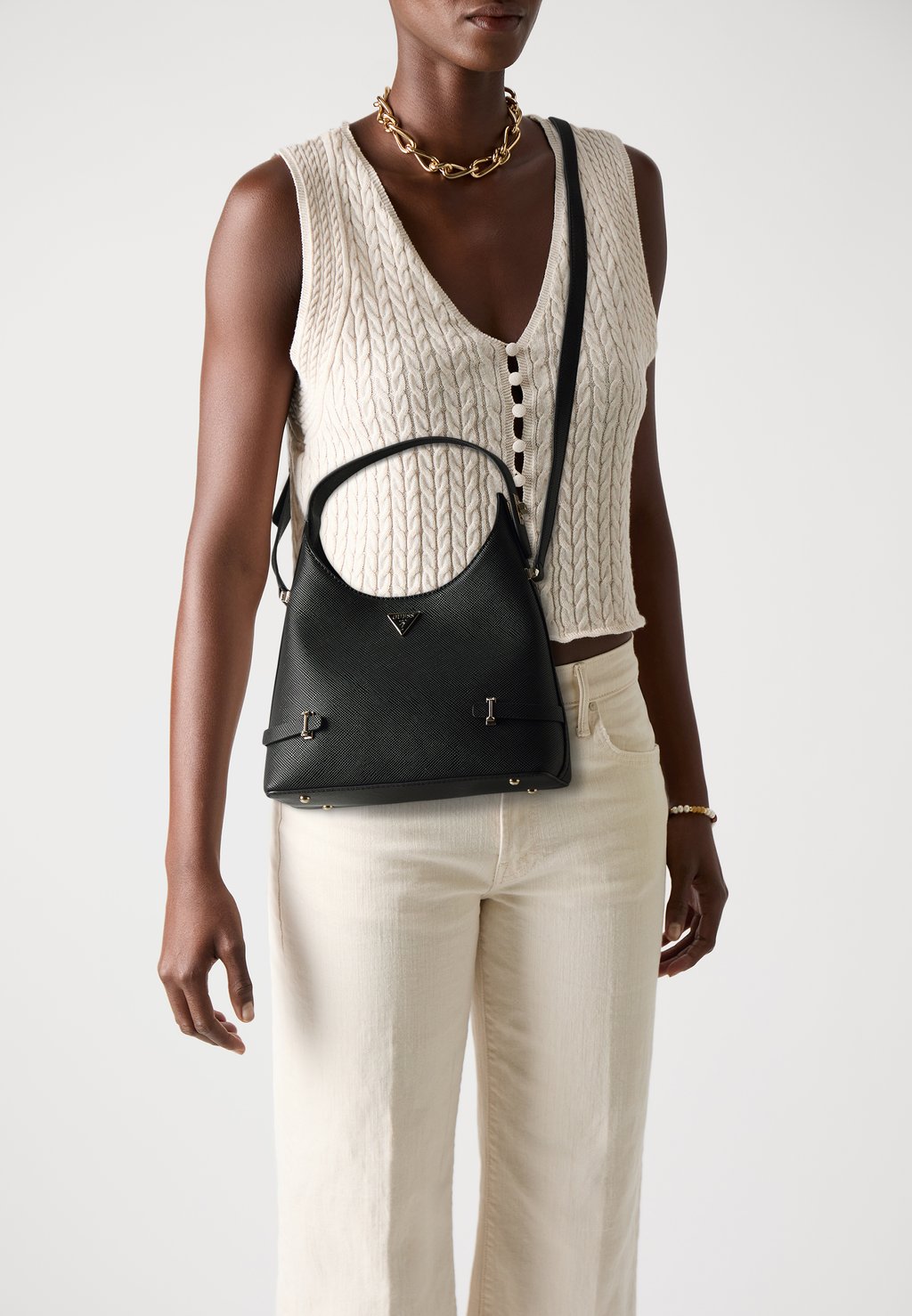 

Сумка ROSALBA SMALL HOBO CROSSBODY Guess, черный