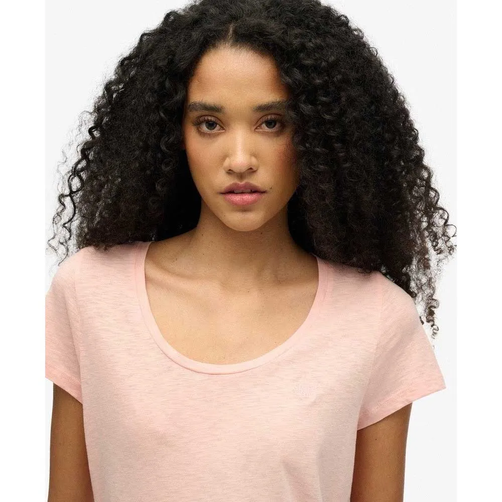 Футболка с коротким рукавом Superdry Scoop Neck, розовый — фото 4