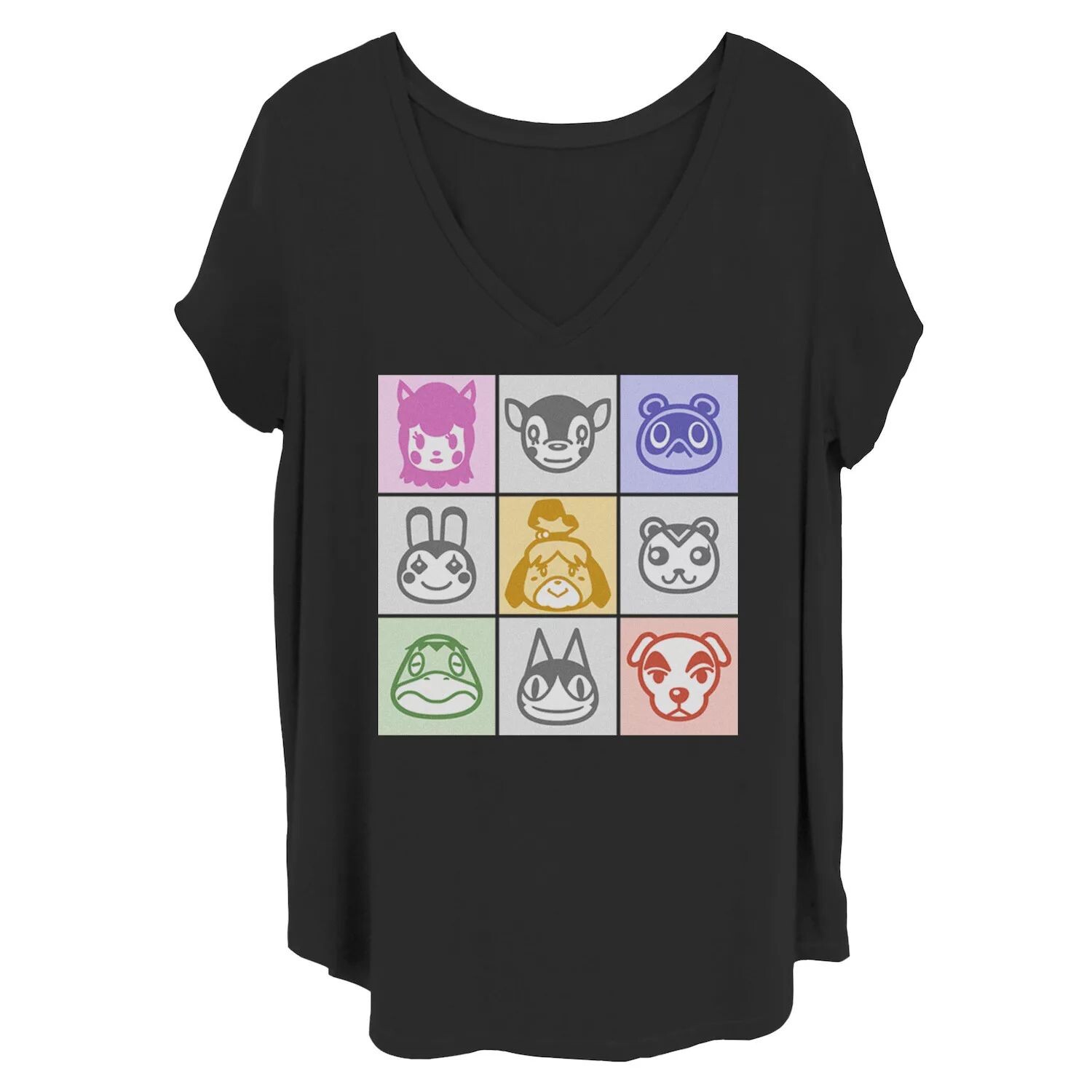 

Футболка больших размеров Nintendo Animal Crossing Animal Stamps для юниоров в упаковке Licensed Character