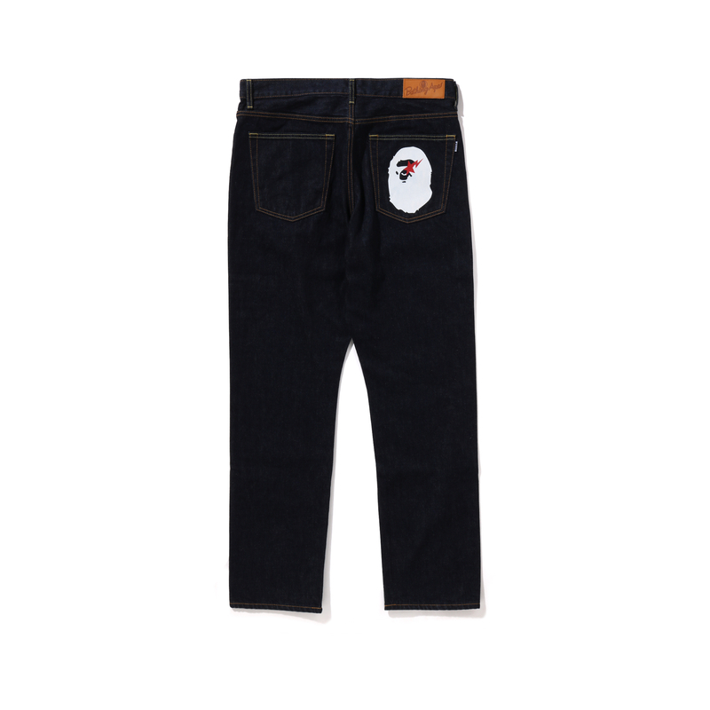 

Джинсовые брюки Bape Sta Ape Head Regular Fit A BATHING APE, Dark Blue NYX