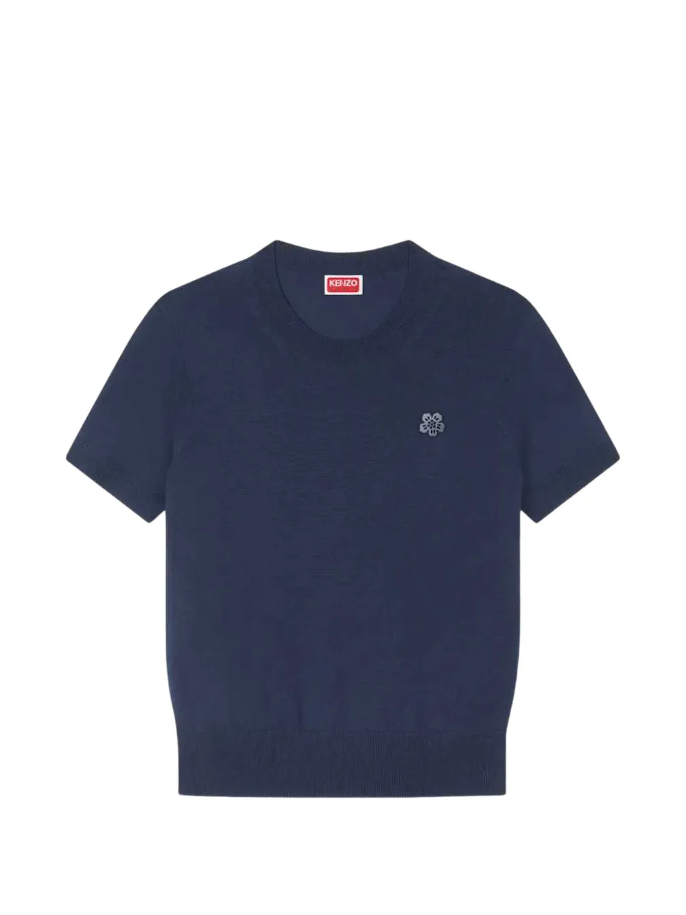 

Футболка с короткими рукавами и значком-цветком Kenzo, синий