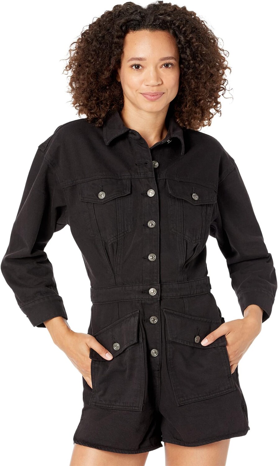 

Комбинезон 7 For All Mankind Surplus Romper, черный