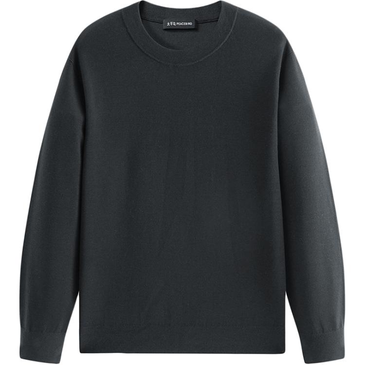 

PEACEBIRD MEN Свитер мужской Black Pearl Color 1 с круглой горловиной Moderate