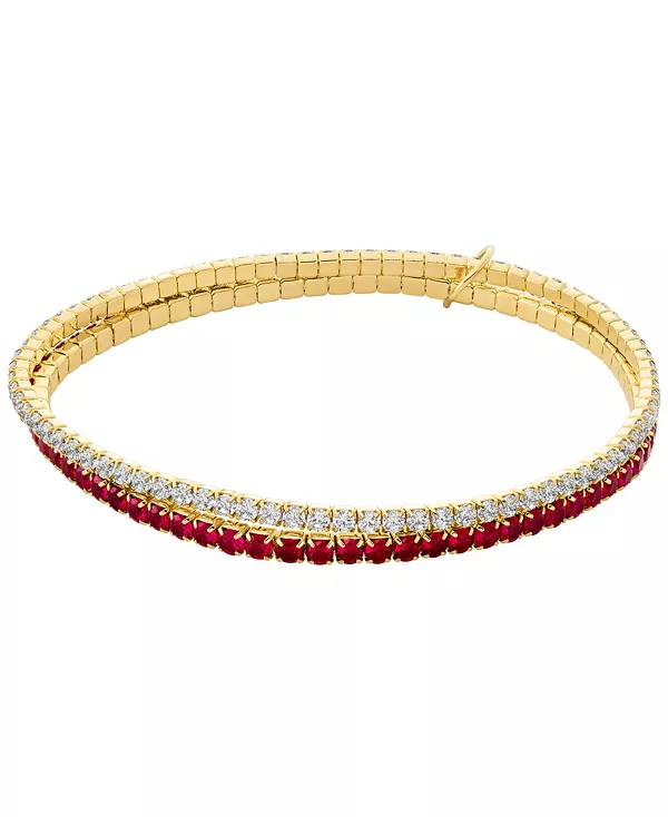 

Набор теннисных браслетов с золотистым паве Michael Kors, gold