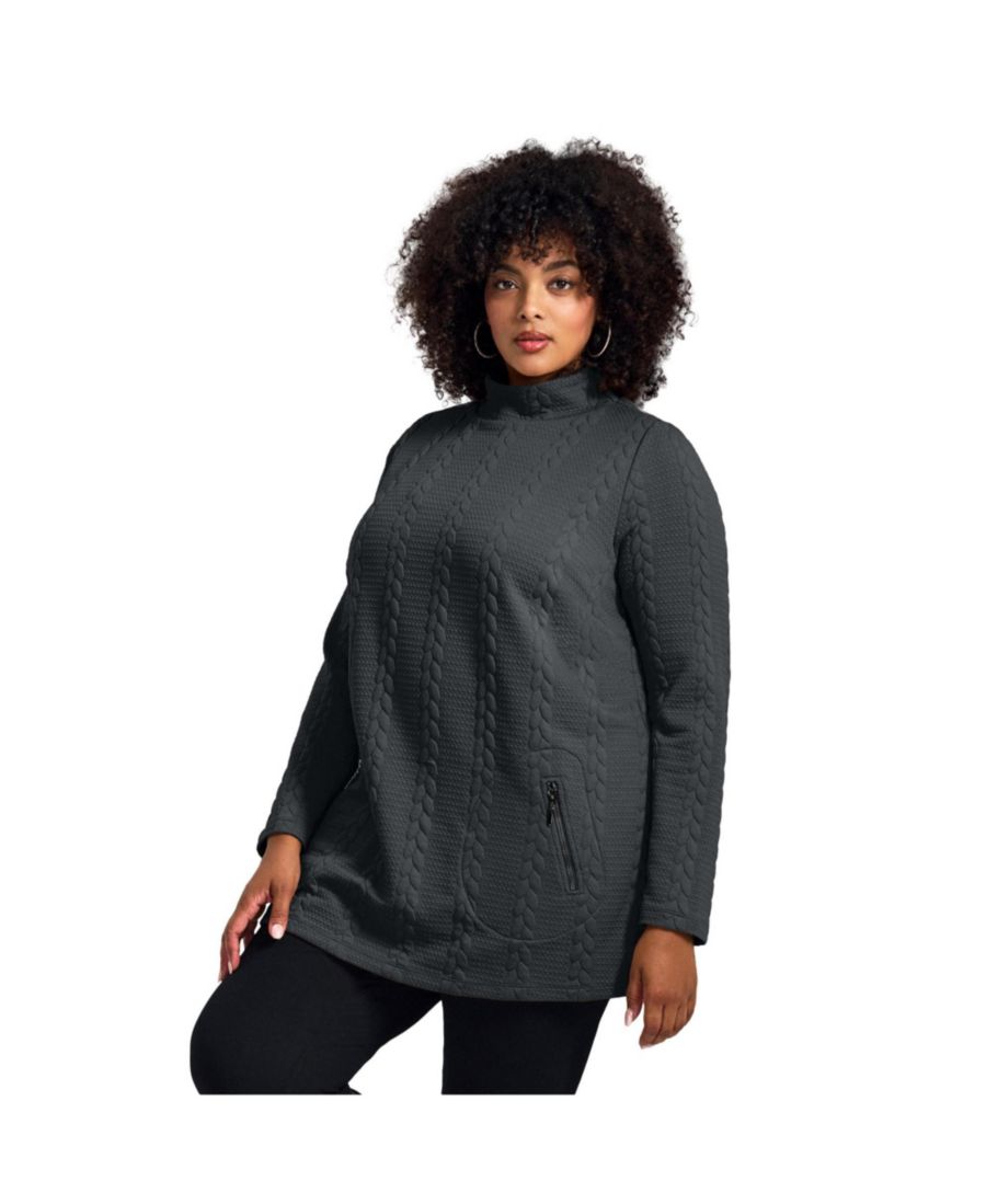 

Женская туника Emily из фактурного жаккарда AVENUE, Charcoal