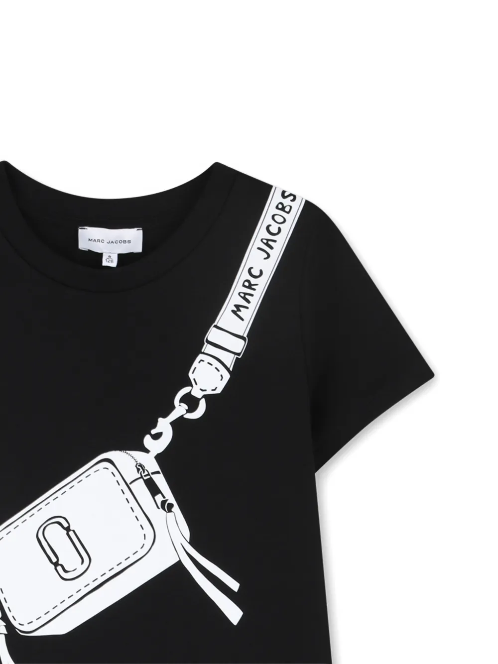 Платье с оборками и графичным принтом Marc Jacobs Kids, черный — фото 3