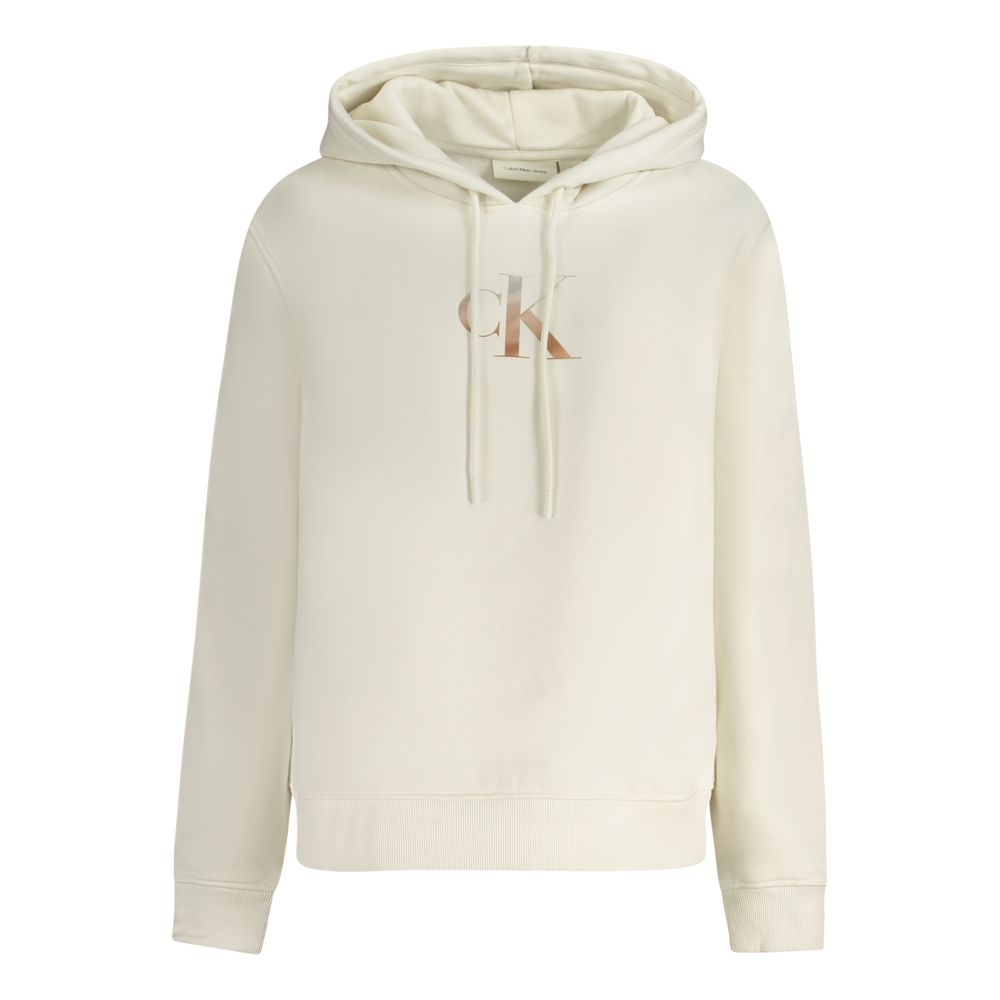 

Белый хлопковый женский свитер Calvin Klein