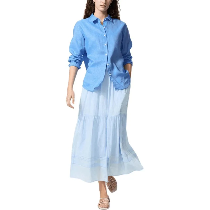 Юбка длинная женская Casual SS26 UNIQLO, светло-голубой