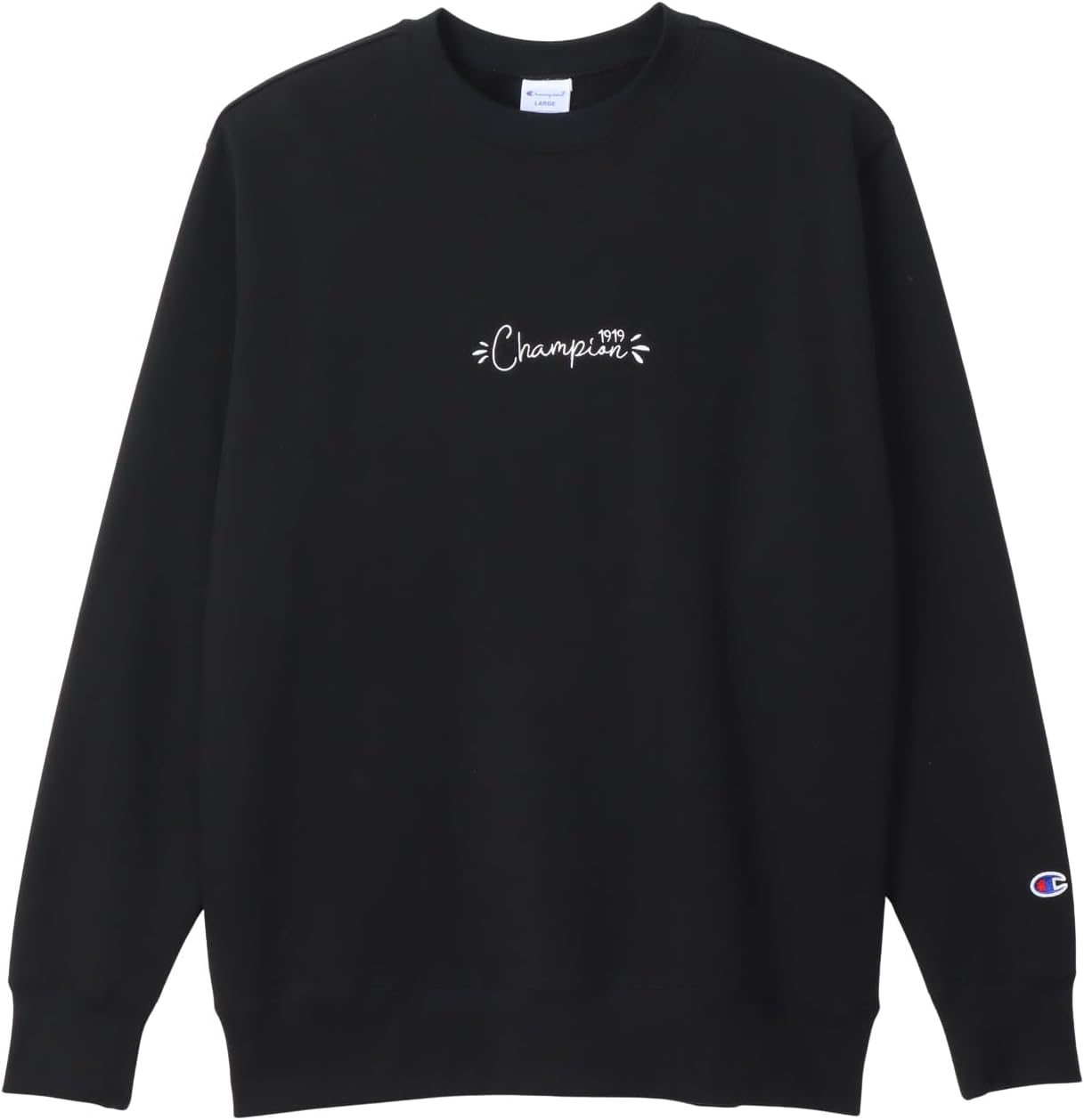 

Мужская толстовка Champion с длинным рукавом из французского махрового хлопка, с графическим логотипом США и круглым вырезом, базовая модель C3-C031, черный