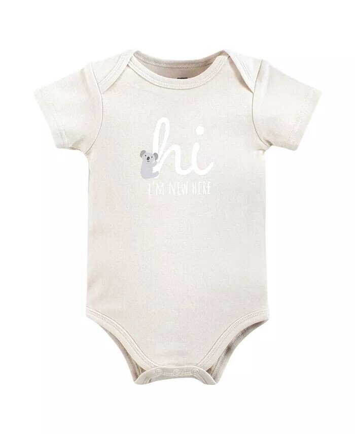 Хлопковые боди для маленьких мальчиков, медвежьи объятия Hudson Baby, бежевый — фото 4