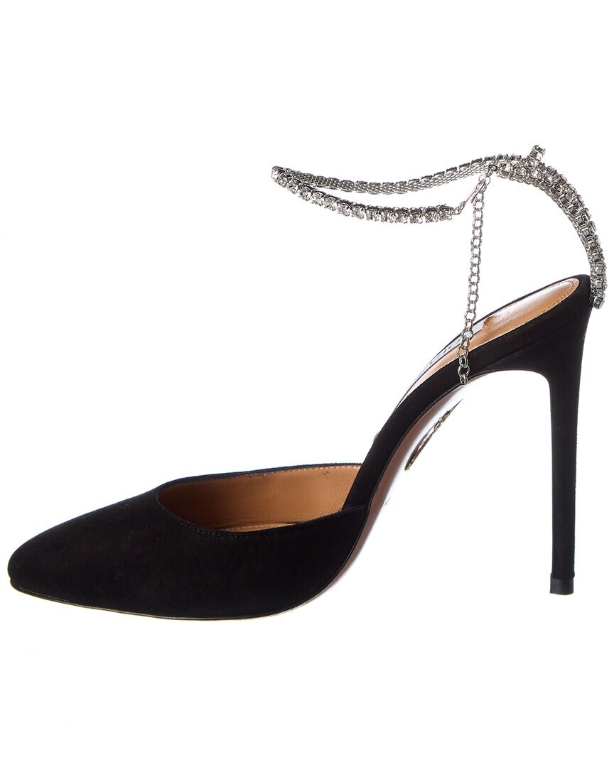 Замшевые туфли Aquazzura Ice 105, черный