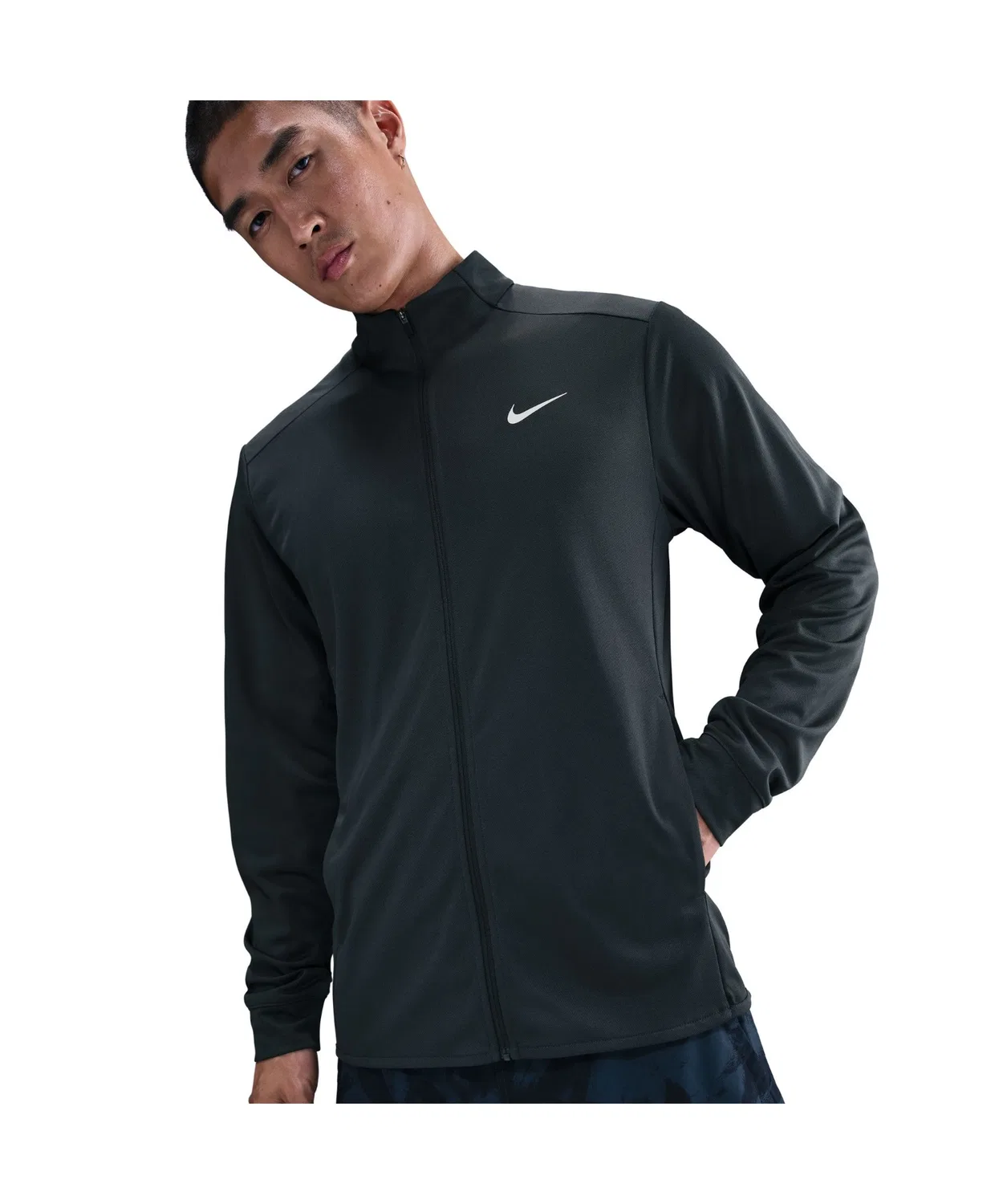Куртка NIKE DF Totality из трикотажа, тёмно-зелёная