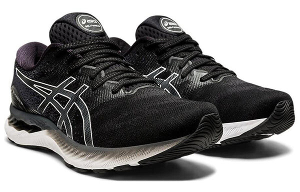 Кроссовки гель нимбус 23 2е широкие Asics, черный — фото 3