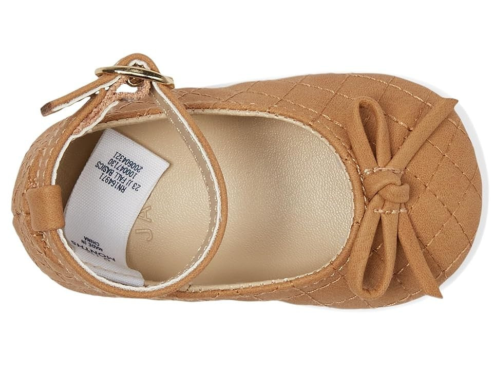 Детская стеганая балетка Janie and Jack Baby Quilted 100047130, коричневая, с бантом ZOGG1020 — фото 2