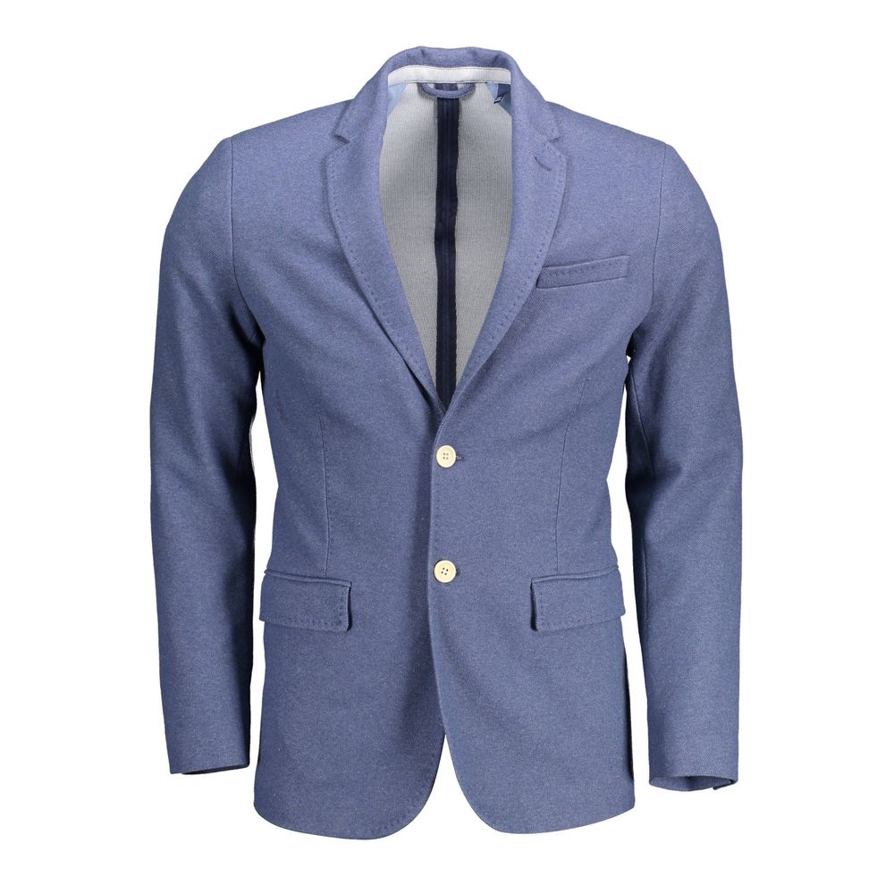 

Синяя хлопковая куртка Gant