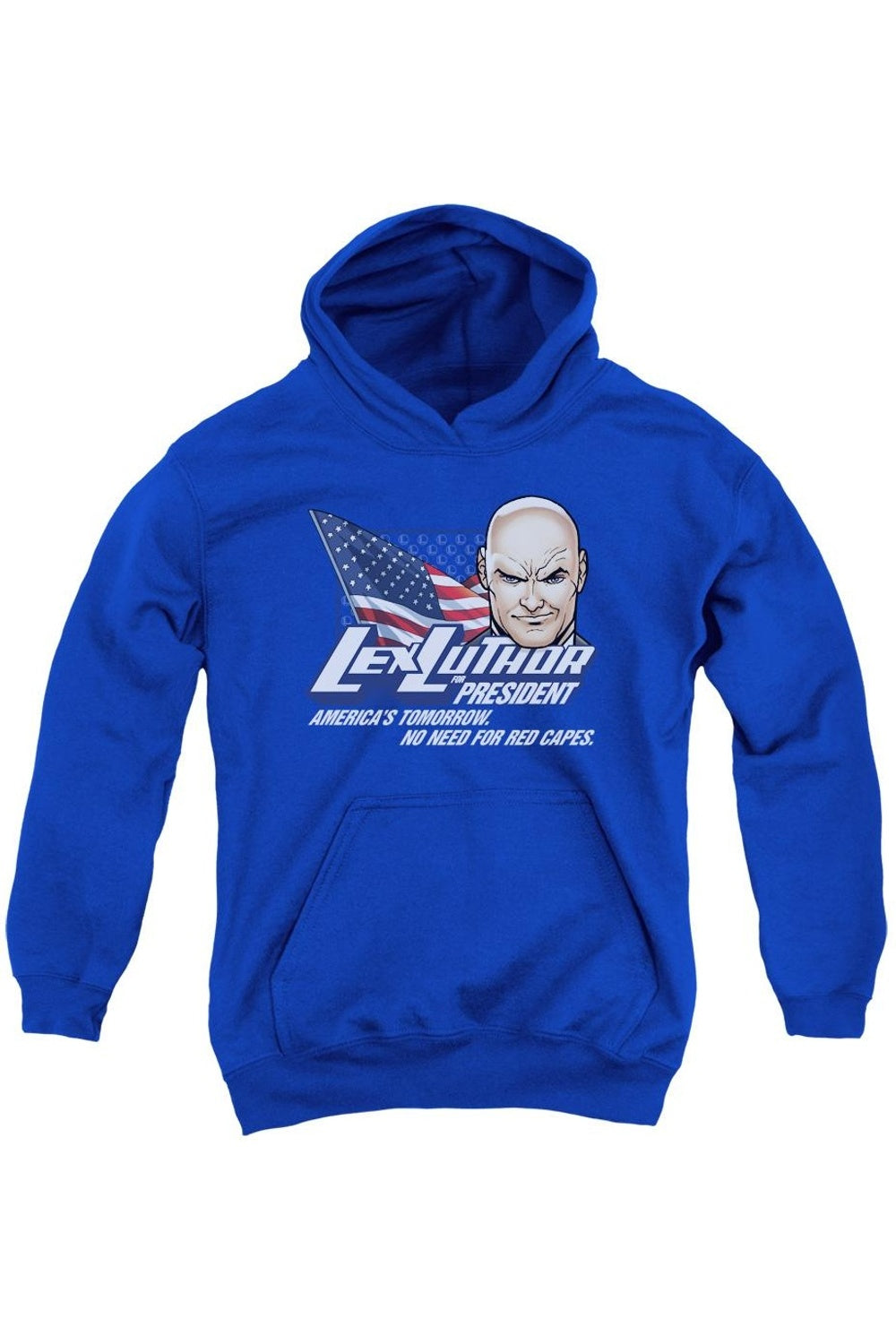 

Толстовка с капюшоном Superman Lex For President для молодежи Gildan, синий