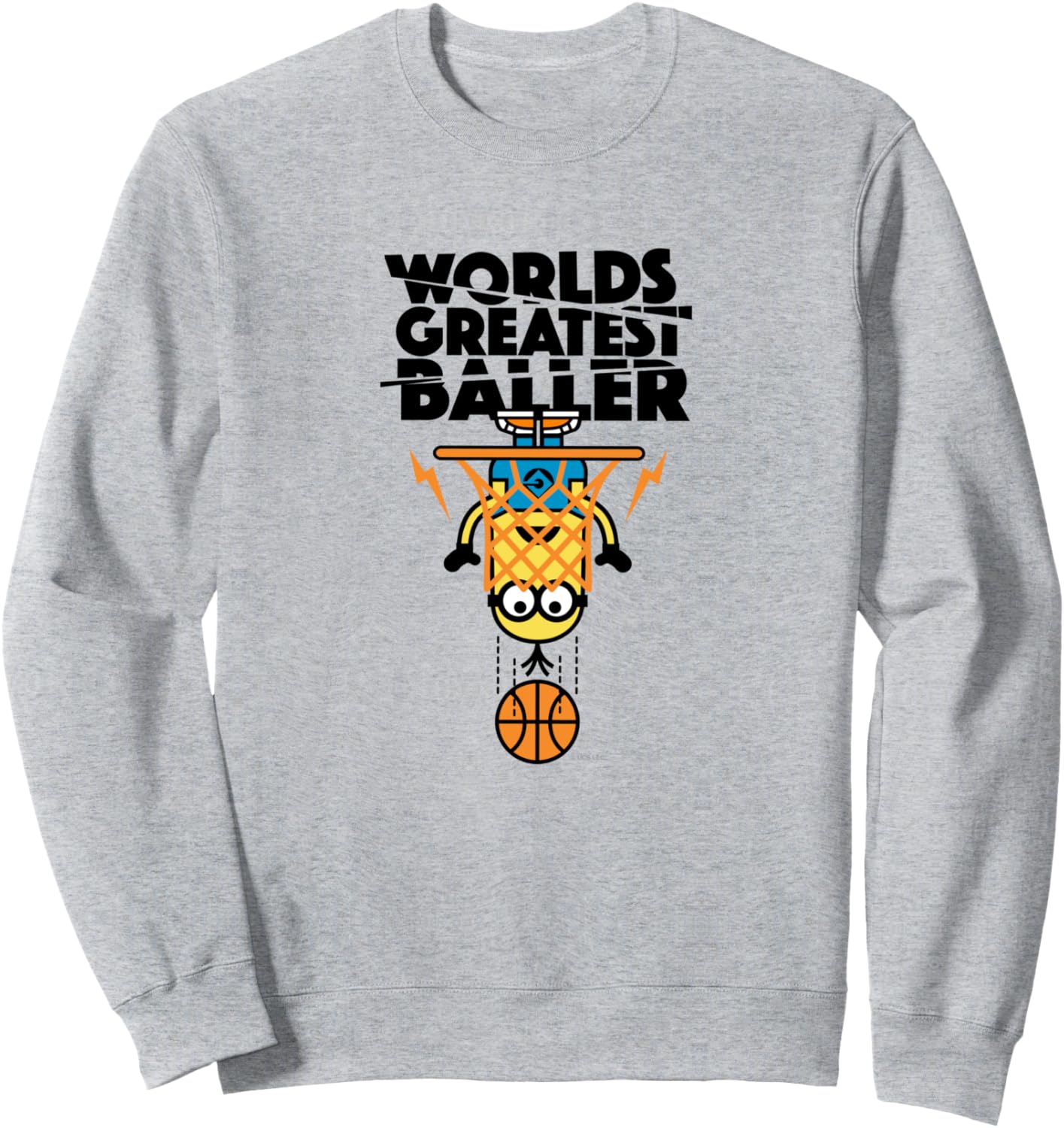 

Толстовка с надписью Миньон, баскетболист (величайший баскетболист мира) Minions, серый