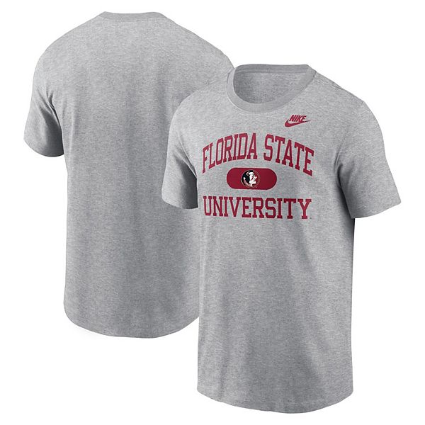 

Мужская футболка heather charcoal florida state seminoles legacy alma mater Nike
