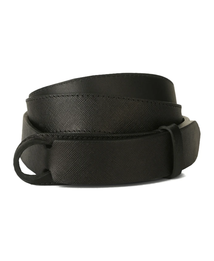 

Ремень из сафьяновой кожи без пряжки Orciani, черный