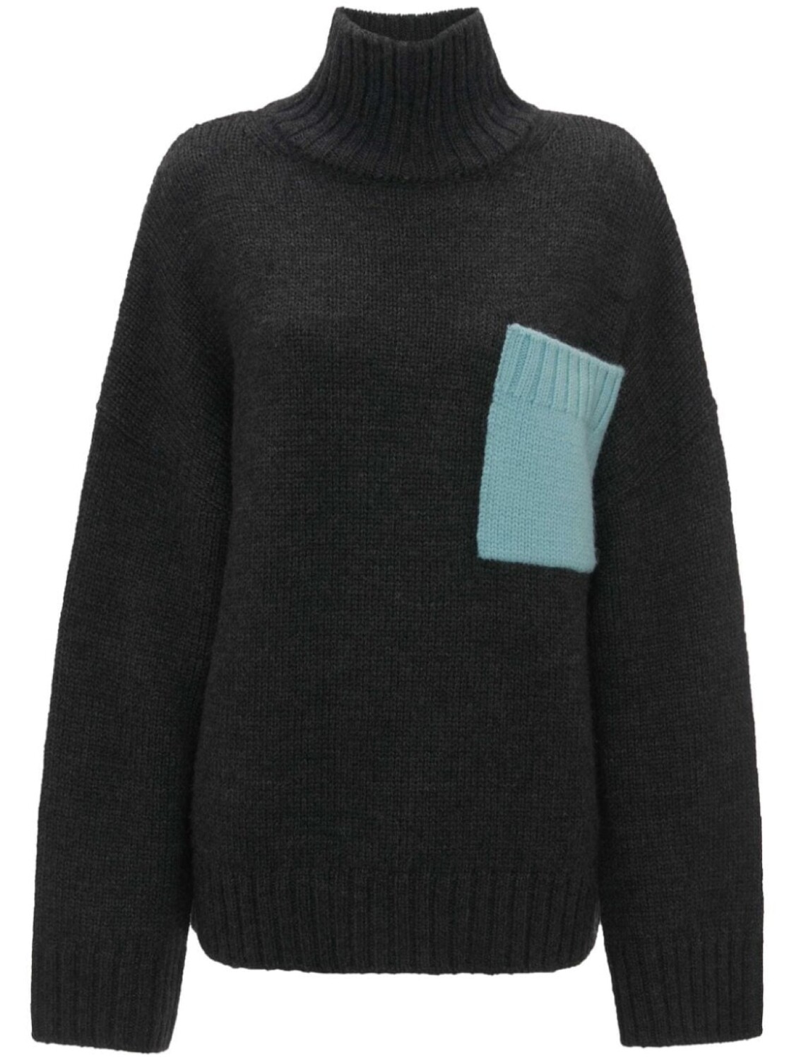 

JW Anderson джемпер в рубчик с контрастным карманом, серый