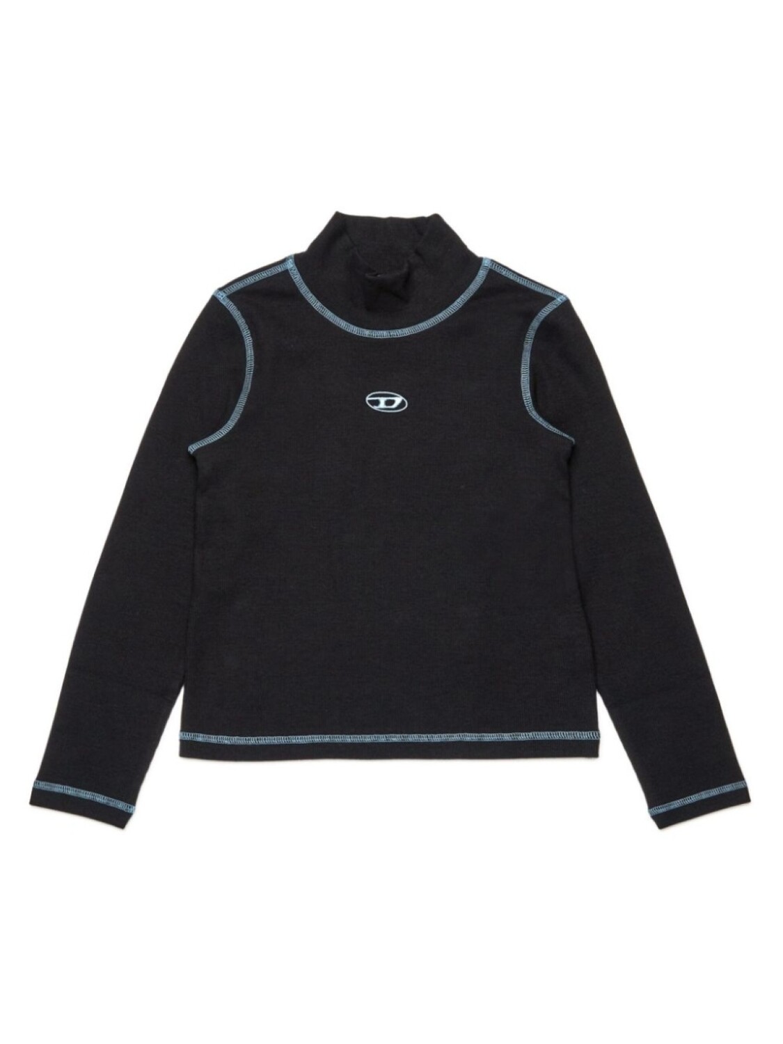 

Diesel Kids лонгслив с контрастной строчкой, черный