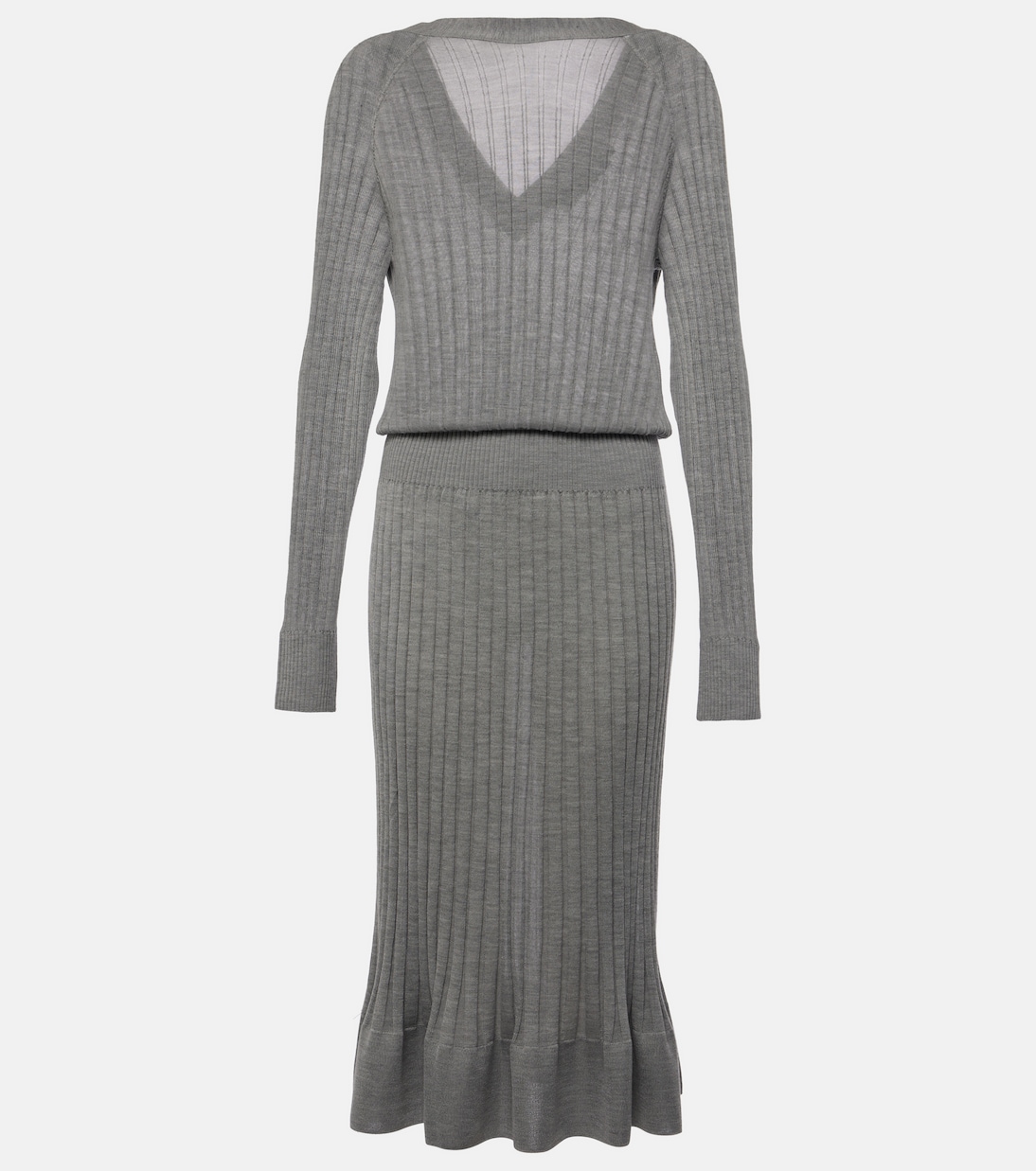 

Платье миди Eden из смесовой шерсти Proenza Schouler, Light Grey Melange