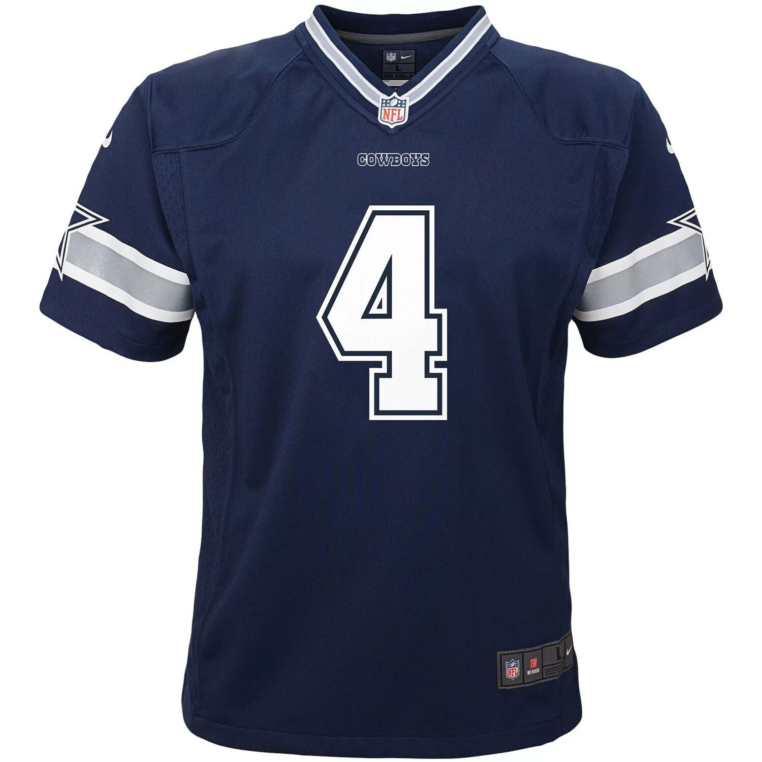 Детская игровая майка Nike Dak Prescott Navy Dallas Cowboys Player Nike — фото 2