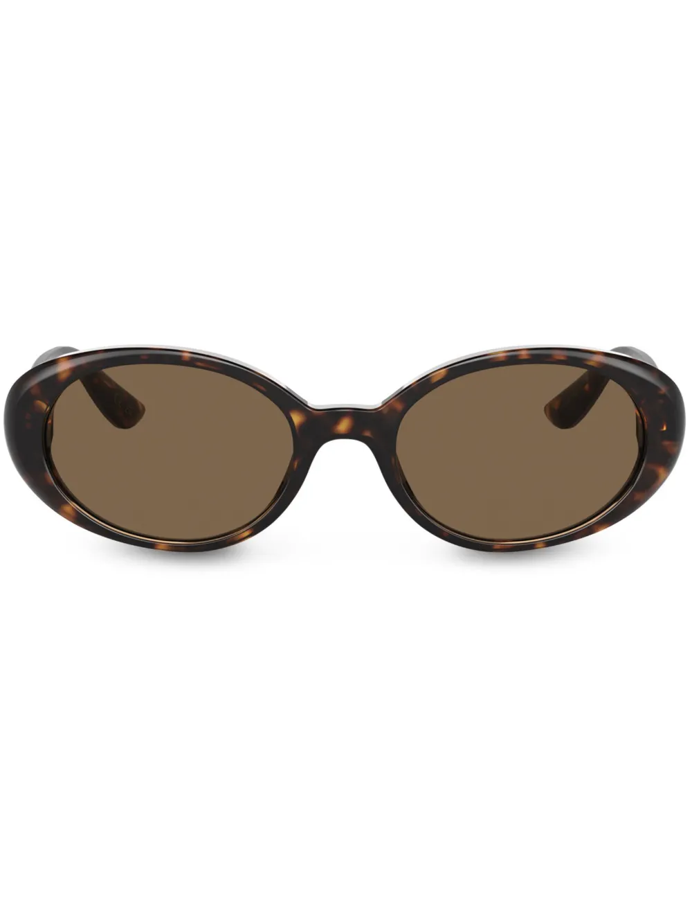 

Солнцезащитные очки в овальной оправе Re-Edition DNA Dolce & Gabbana Eyewear, коричневый