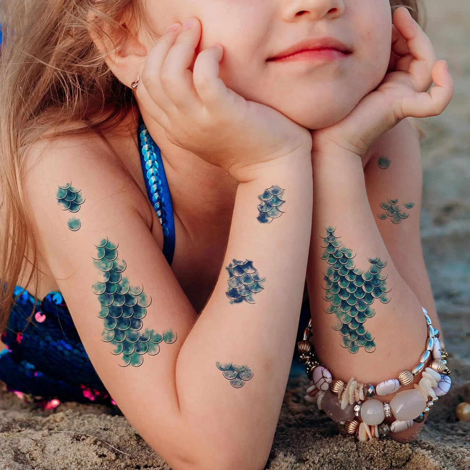 Боди-стикеры Fish Scale Skin Decoration, 10 шт, одноцветные — фото 2