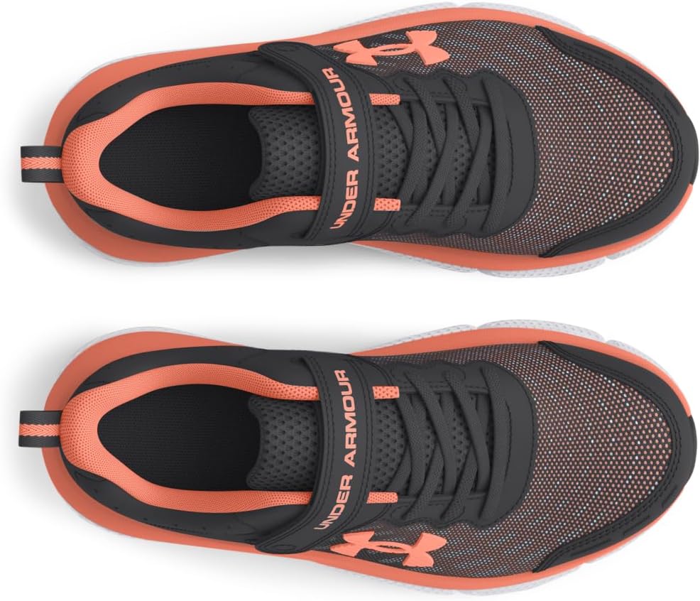 Детские кроссовки Under Armour Assert 10 с альтернативной застежкой, белый/оранжевый — фото 4