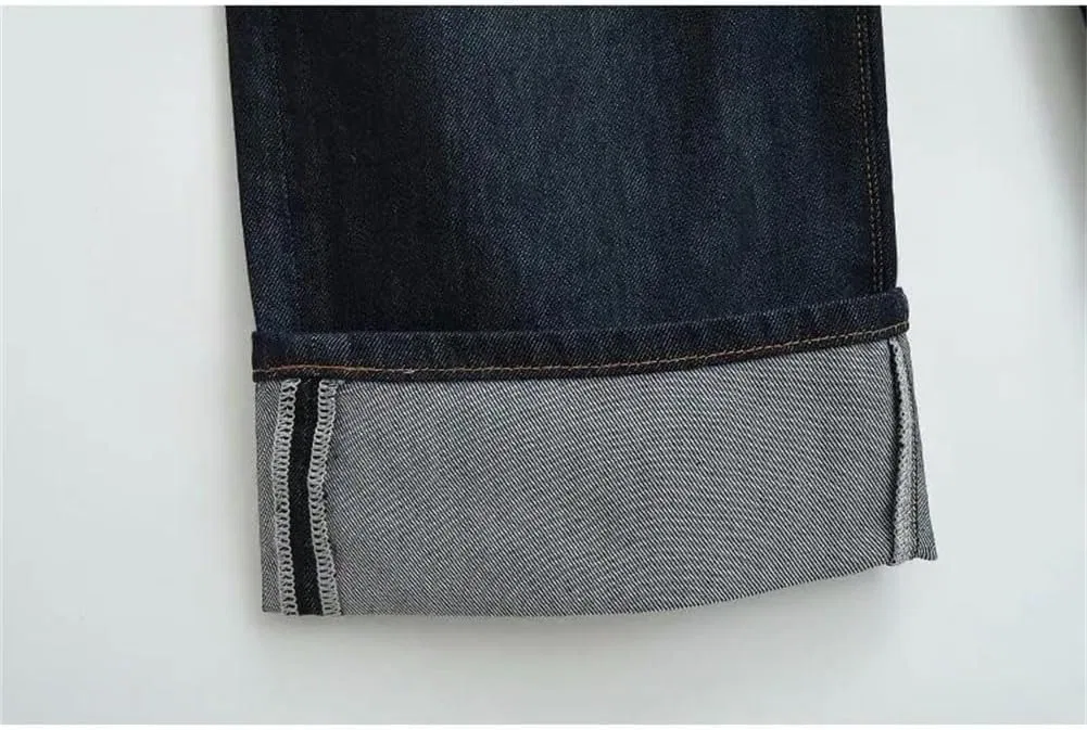 Джинсы свободные прямые, Solid Denim Pants, 800 — фото 4