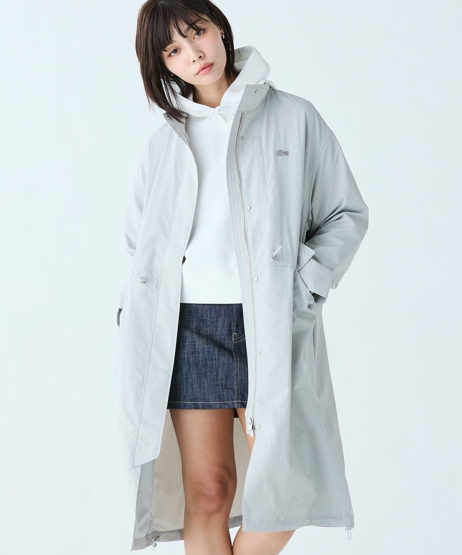 Куртка LACOSTE нейлоновая тафта Light gray