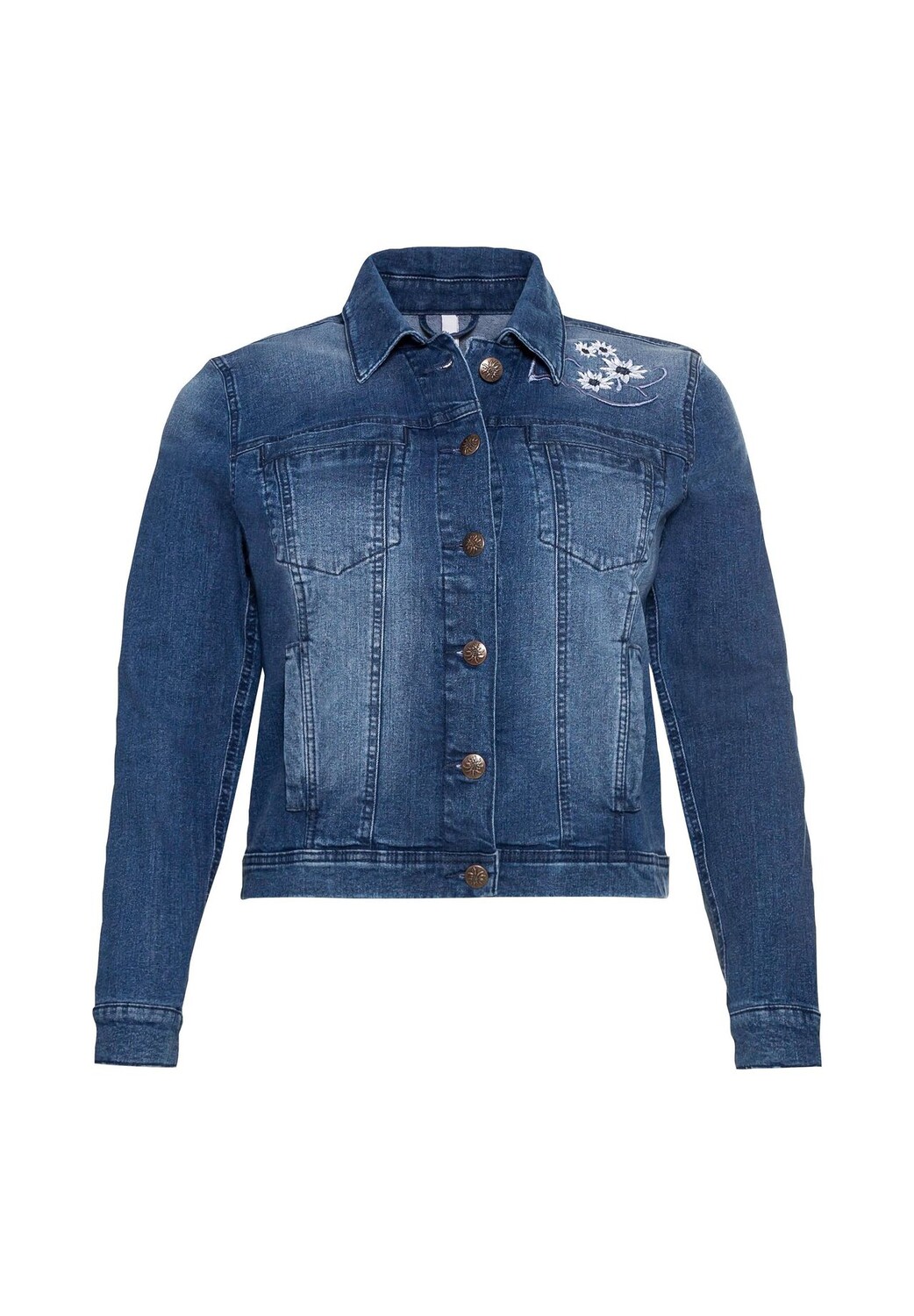 

Джинсовая куртка с традиционной вышивкой sheego, цвет Blue Denim