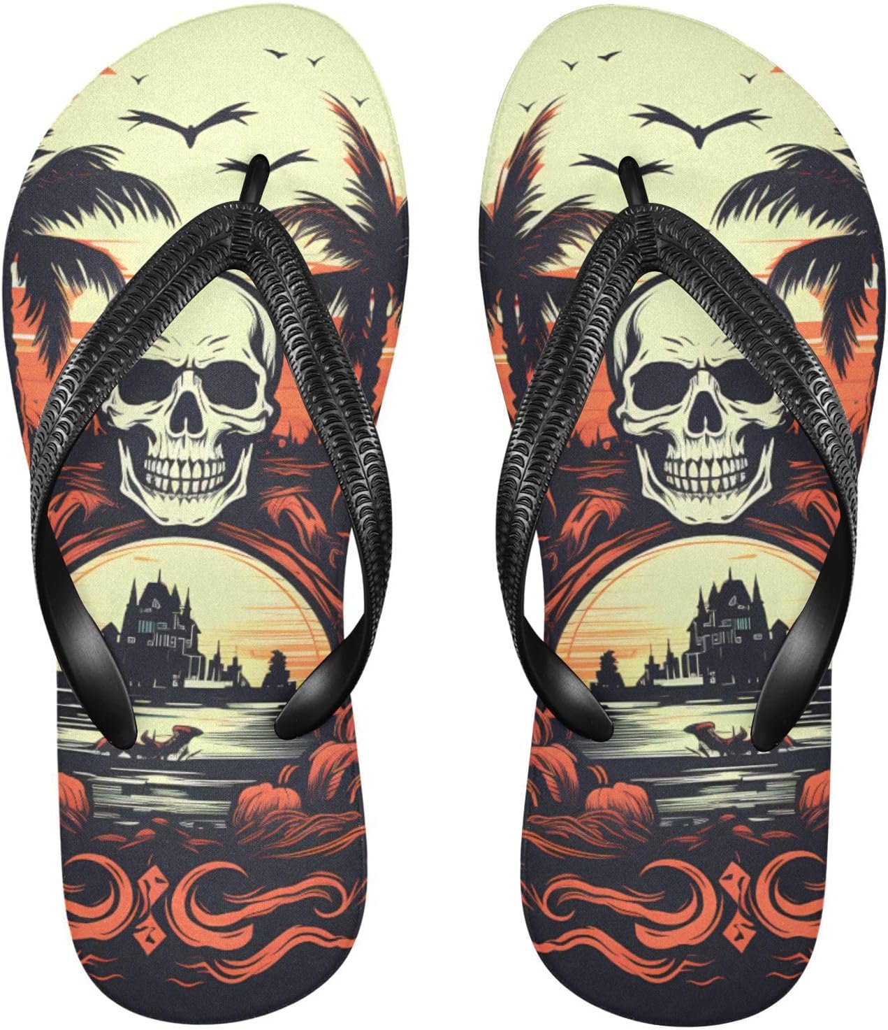 

Сланцы MNSRUU для женщин и мужчин с изображением астронавтов и планет, женские шлепанцы, мужские сандалии, душевые тапочки, летние нескользящие сланцы для плавания, пляжа и ванной, Skull a 0261