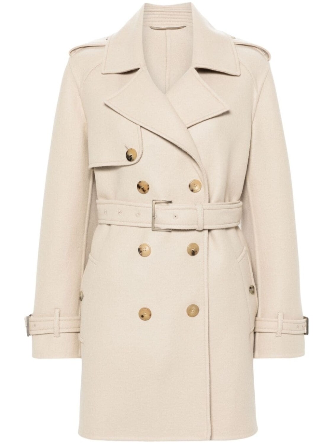 

Ermanno Scervino шерстяное двубортное пальто, нейтральный цвет